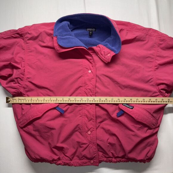Vintage Patagonia Shelled Synchilla Jacket USA Made Pink Women’s 14 Late 80s - Picture 10 of 16
